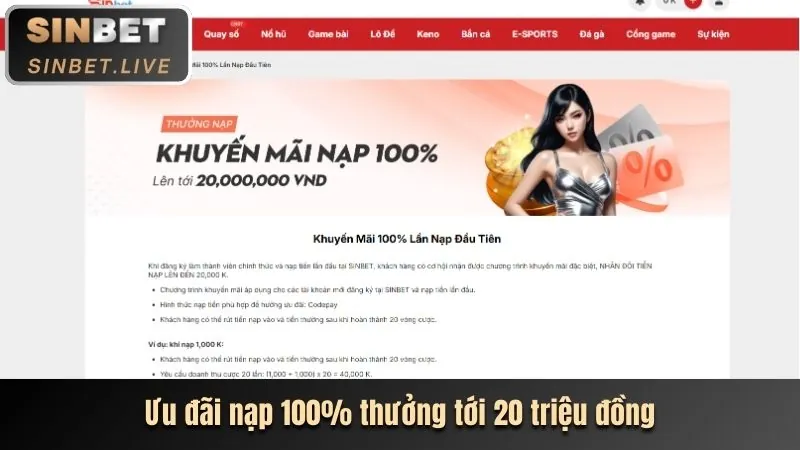 Thưởng nạp đầu 100% khi chơi nổ hũ jackpot tại trực tiếp 67